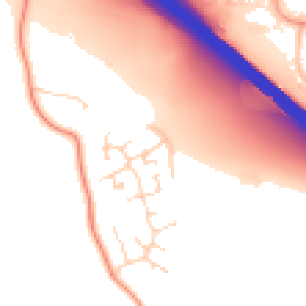 Daytime road noise heatmap for LU1 4FU