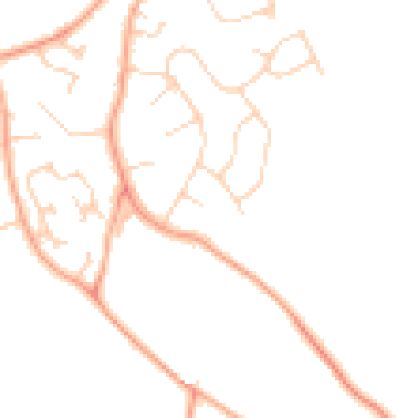 Daytime road noise heatmap for LU1 4HU