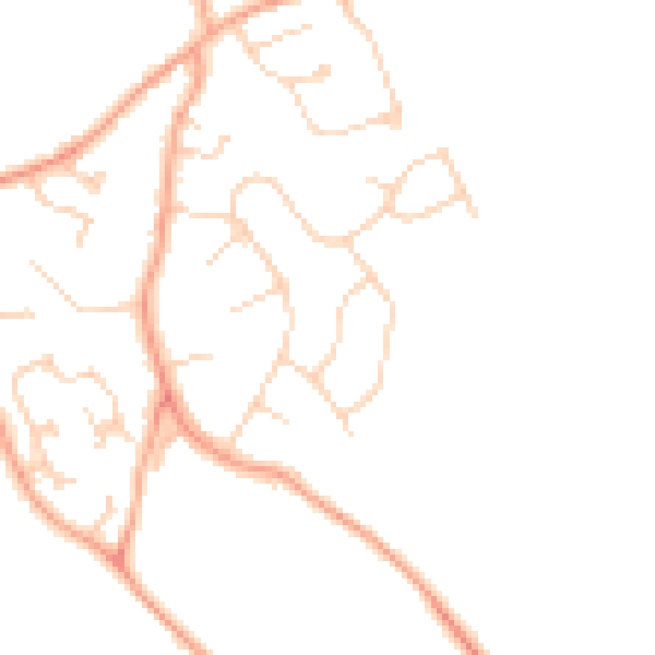 Daytime road noise heatmap for LU1 4JF