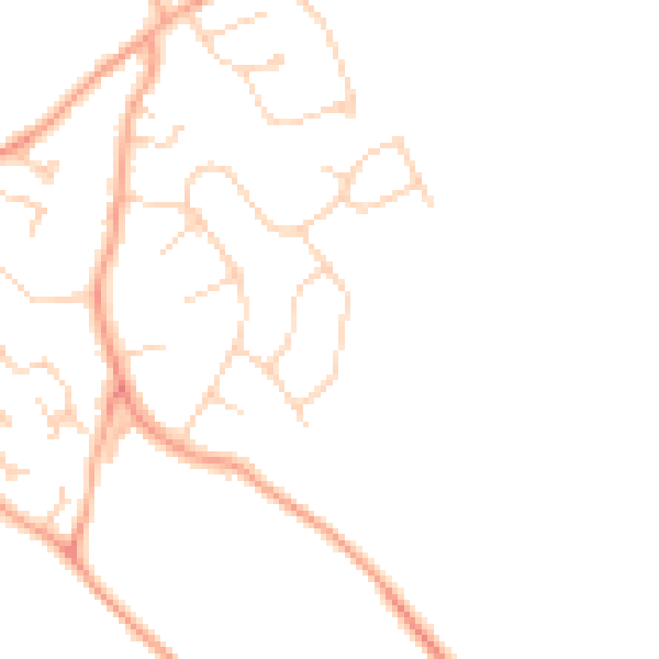 Daytime road noise heatmap for LU1 4JG