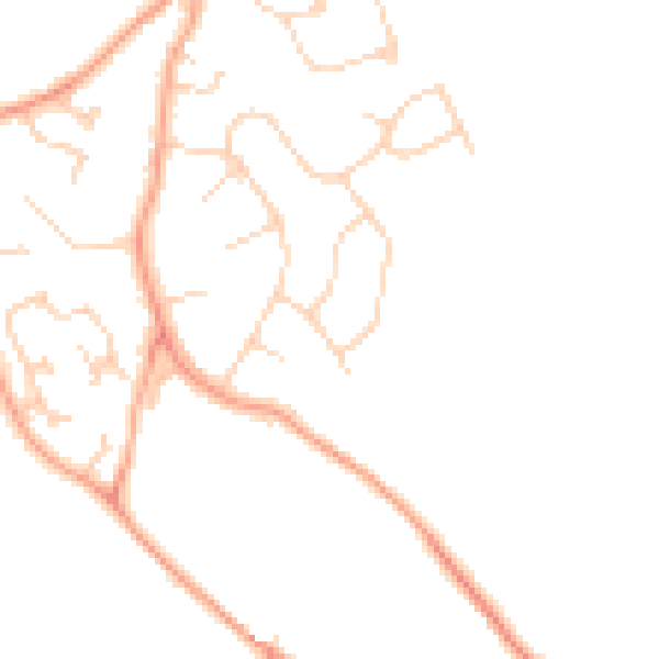 Daytime road noise heatmap for LU1 4JH