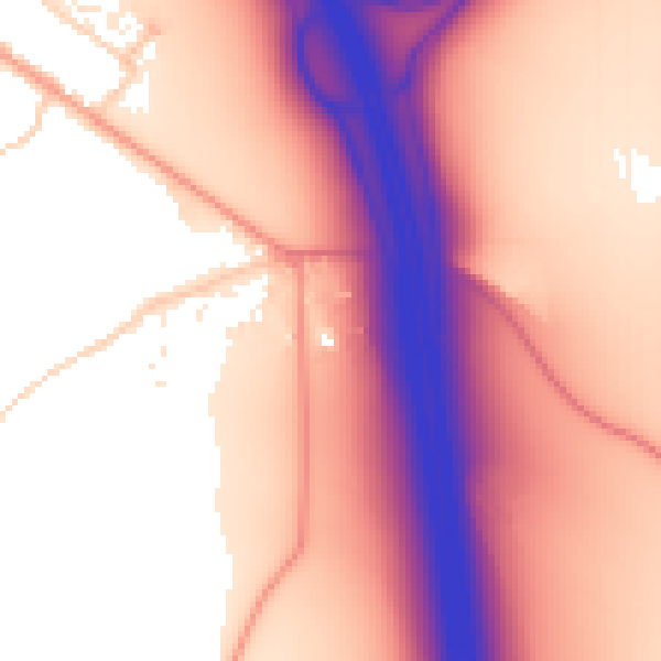 Daytime road noise heatmap for LU1 4LJ