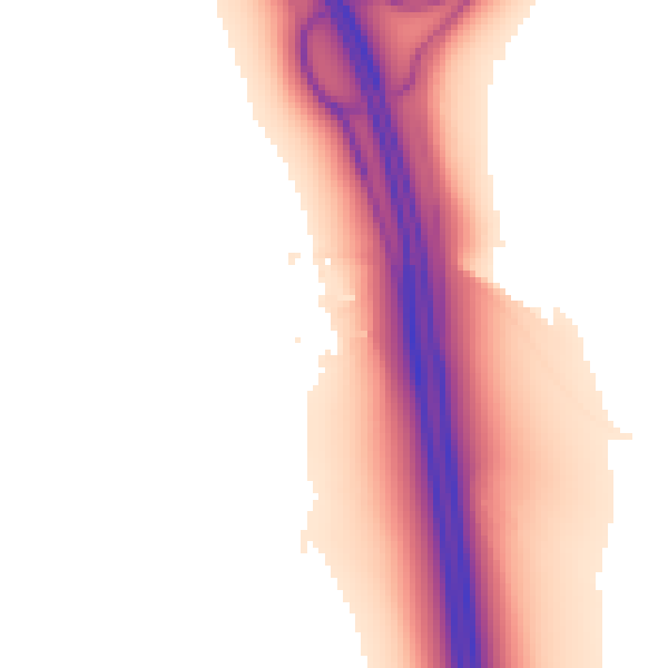 Night-time road noise heatmap for LU1 4LJ