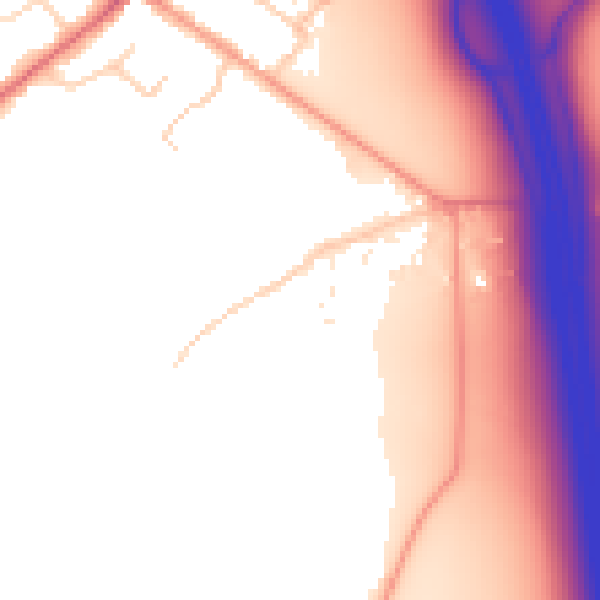 Daytime road noise heatmap for LU1 4LL