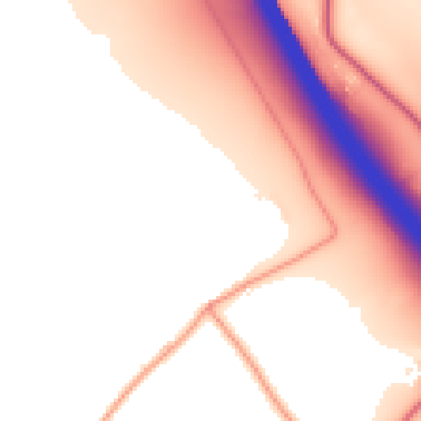 Daytime road noise heatmap for LU1 4LP