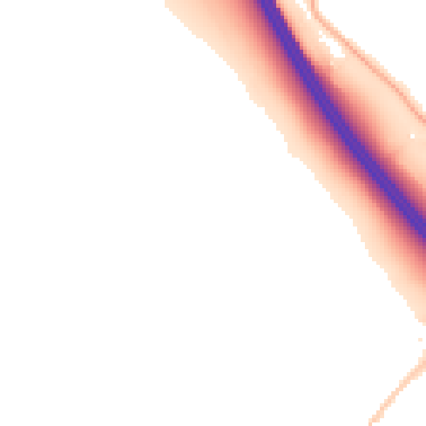 Night-time road noise heatmap for LU1 4LR