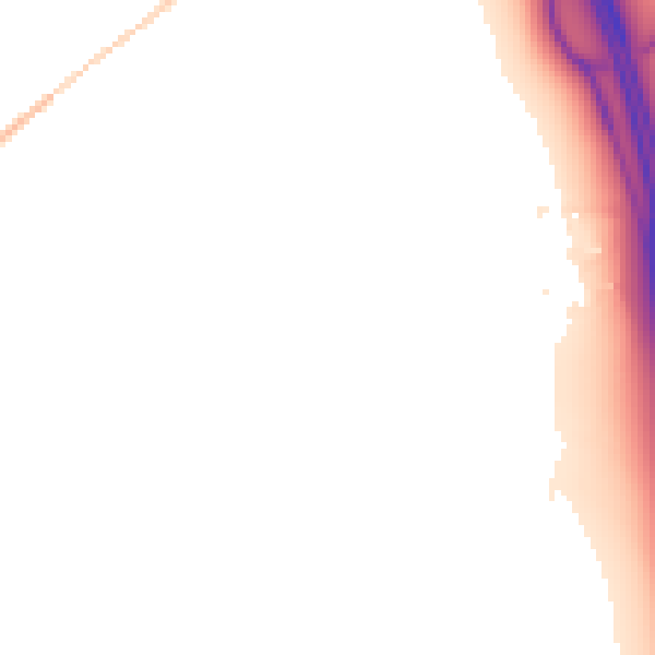 Night-time road noise heatmap for LU1 4LW