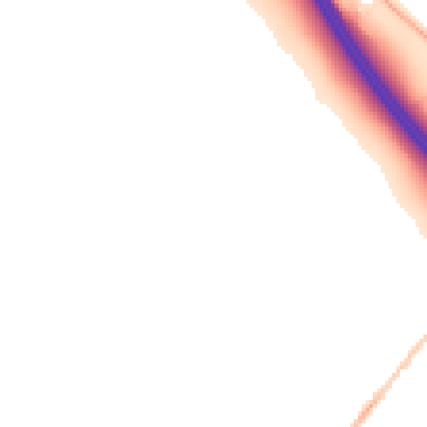 Night-time road noise heatmap for LU1 4NA