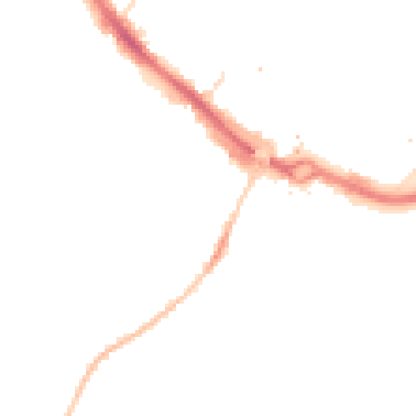 Night-time road noise heatmap for LU1 5BG