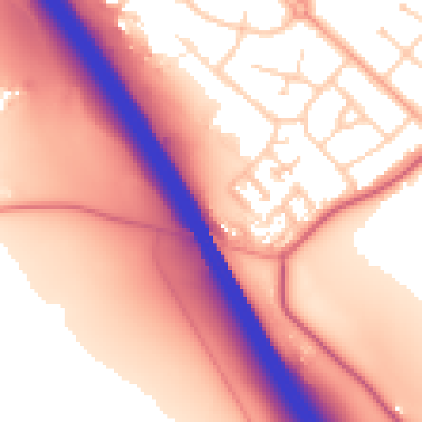 Daytime road noise heatmap for LU1 5FJ