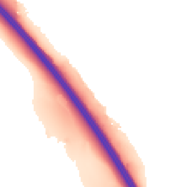Night-time road noise heatmap for LU1 5FS