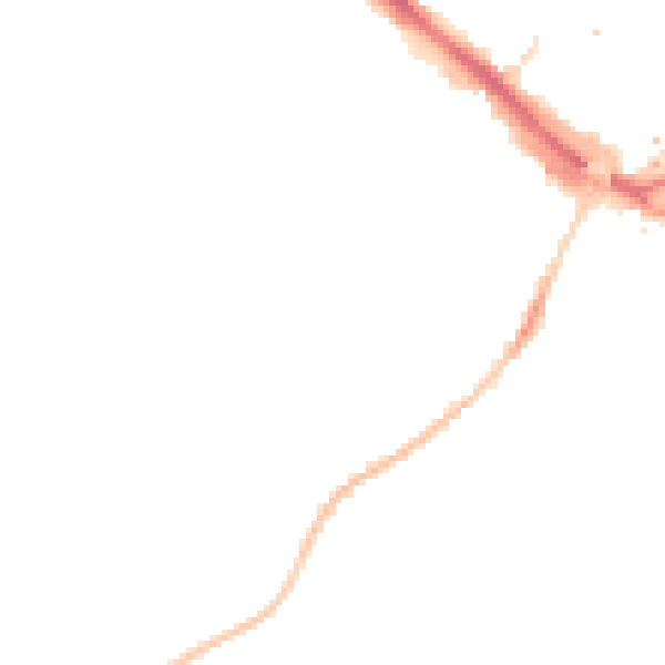 Night-time road noise heatmap for LU1 5HG