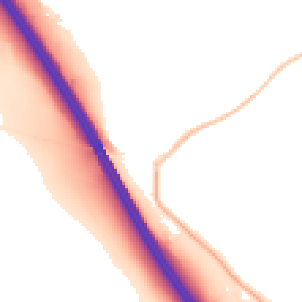 Night-time road noise heatmap for LU1 5QZ