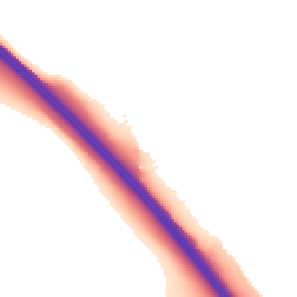 Night-time road noise heatmap for LU1 5RT