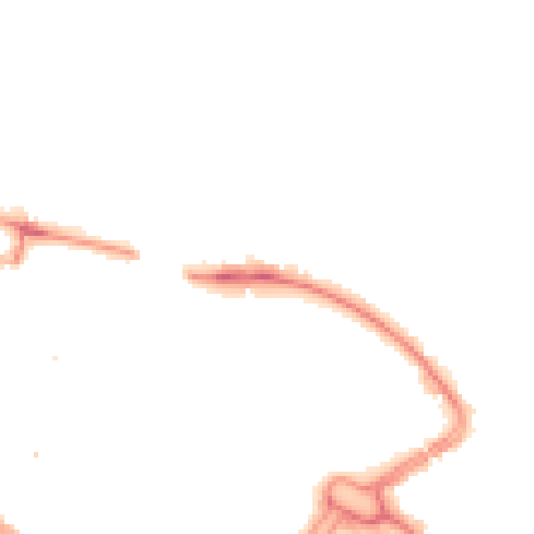 Night-time road noise heatmap for LU2 0AB