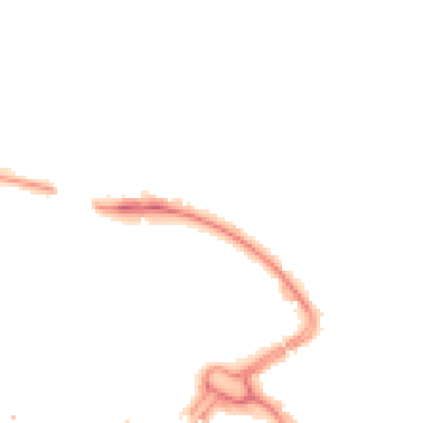 Night-time road noise heatmap for LU2 0AE