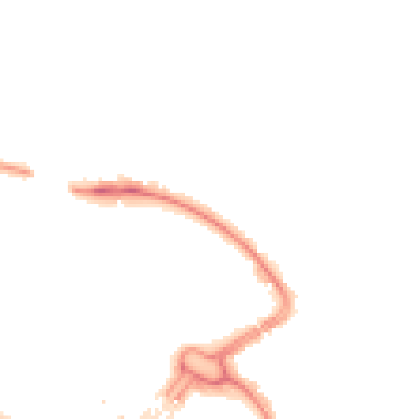 Night-time road noise heatmap for LU2 0AL