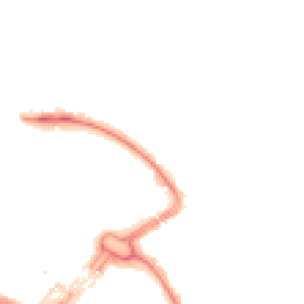 Night-time road noise heatmap for LU2 0AN