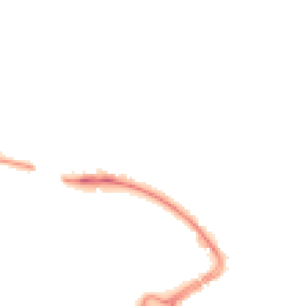 Night-time road noise heatmap for LU2 0AT