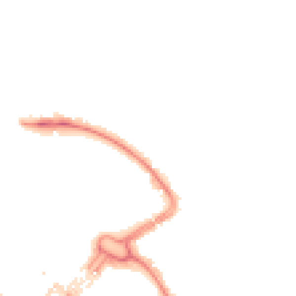 Night-time road noise heatmap for LU2 0AW