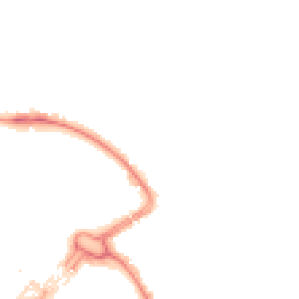 Night-time road noise heatmap for LU2 0AX