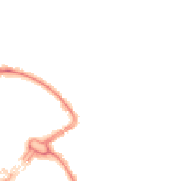 Night-time road noise heatmap for LU2 0AZ