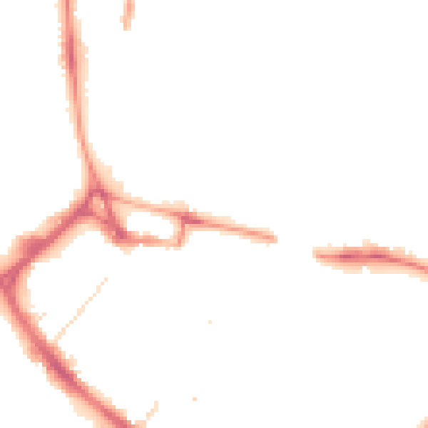 Night-time road noise heatmap for LU2 0BL