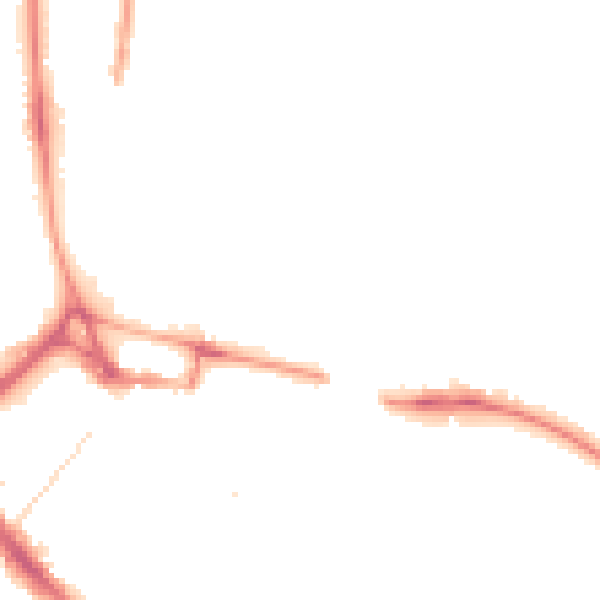 Night-time road noise heatmap for LU2 0DH