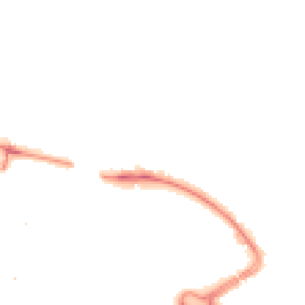Night-time road noise heatmap for LU2 0ER