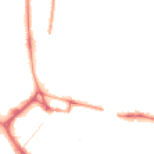 Night-time road noise heatmap for LU2 0FR