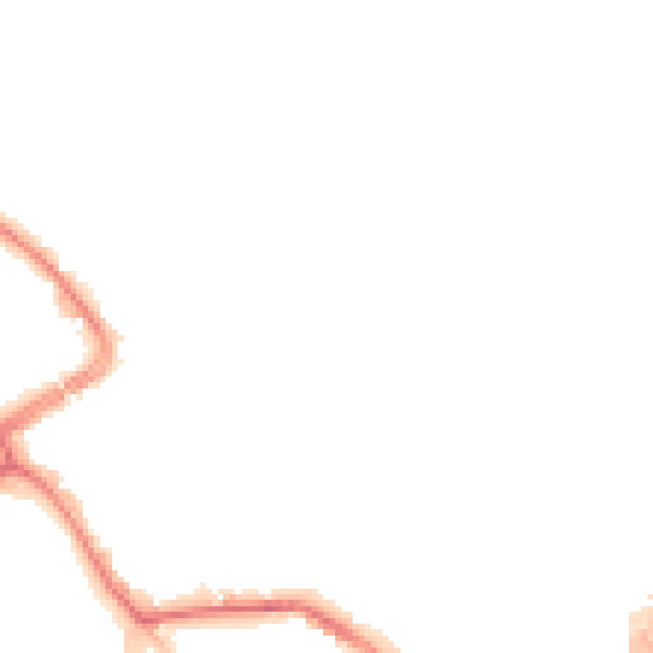 Night-time road noise heatmap for LU2 0RG