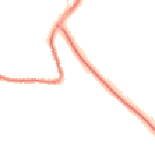 Night-time road noise heatmap for LU2 0TL