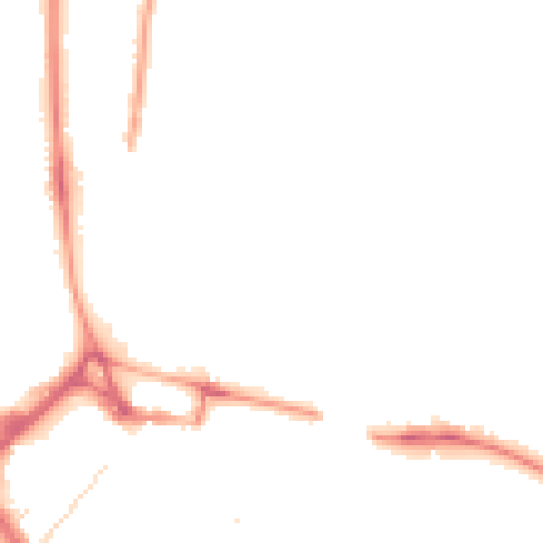 Night-time road noise heatmap for LU2 0TP