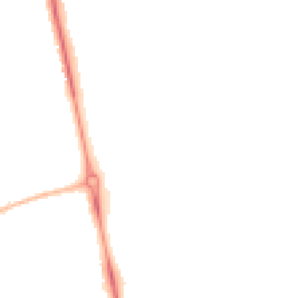 Night-time road noise heatmap for LU2 7AS