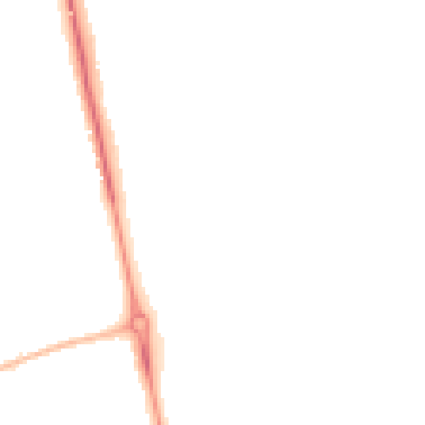 Night-time road noise heatmap for LU2 7AZ