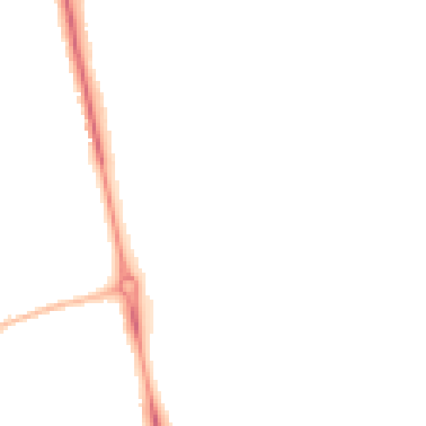 Night-time road noise heatmap for LU2 7BA