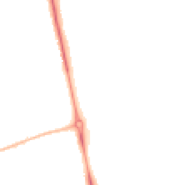 Night-time road noise heatmap for LU2 7BB