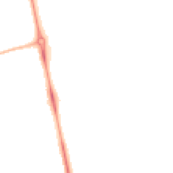 Night-time road noise heatmap for LU2 7BU