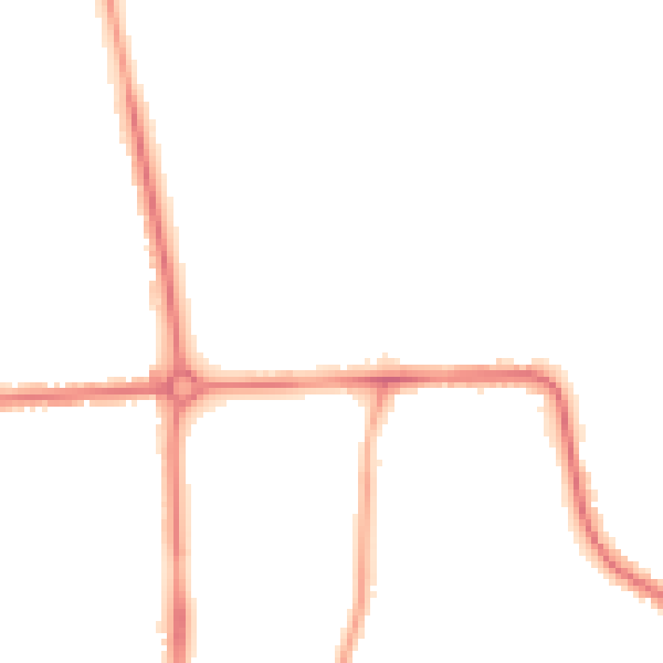 Night-time road noise heatmap for LU2 7DN