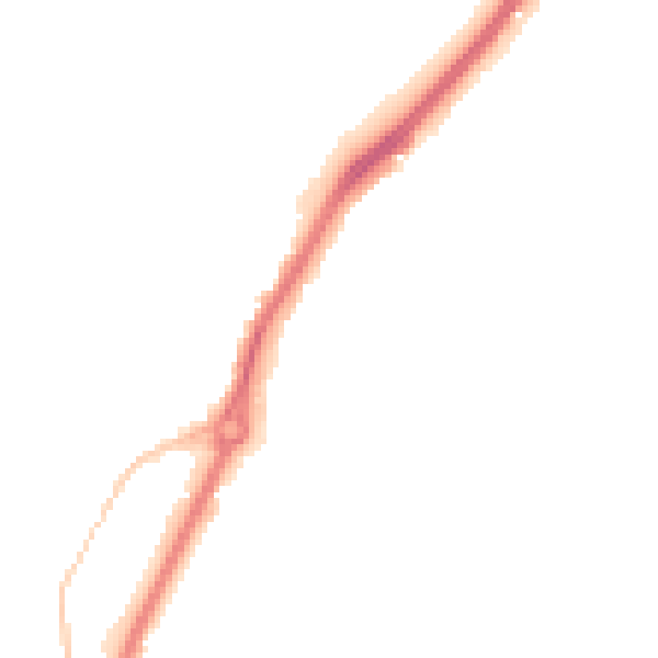 Night-time road noise heatmap for LU2 7FS