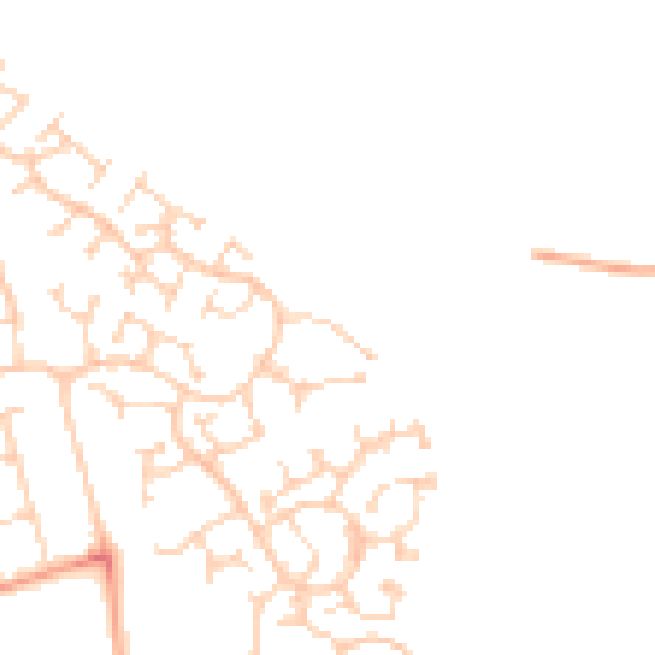 Daytime road noise heatmap for LU2 7GA