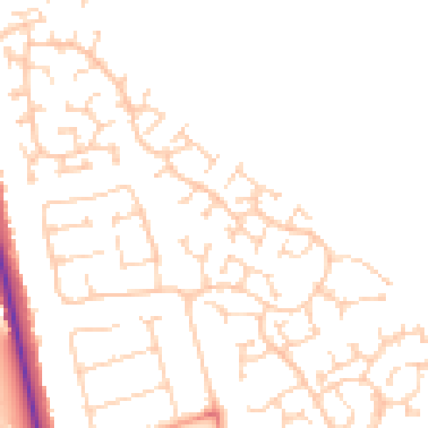 Daytime road noise heatmap for LU2 7GF