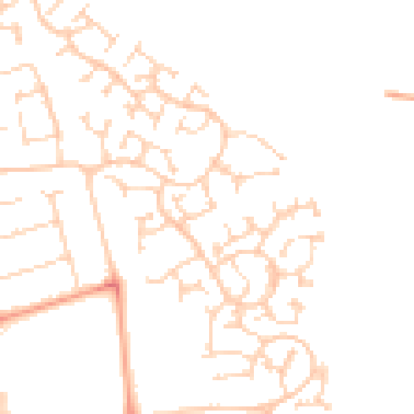 Daytime road noise heatmap for LU2 7GQ