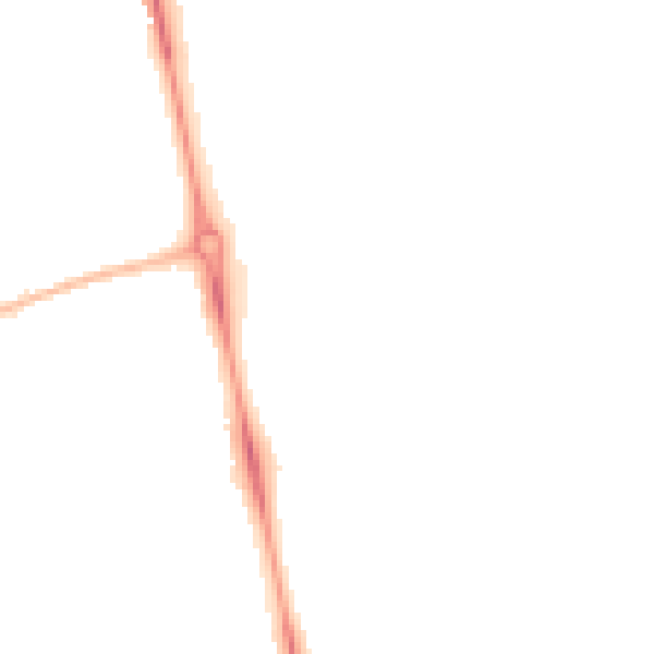 Night-time road noise heatmap for LU2 7GZ