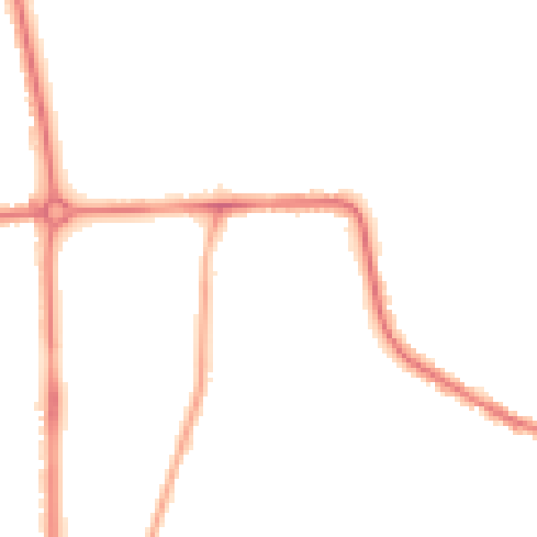 Night-time road noise heatmap for LU2 7JF