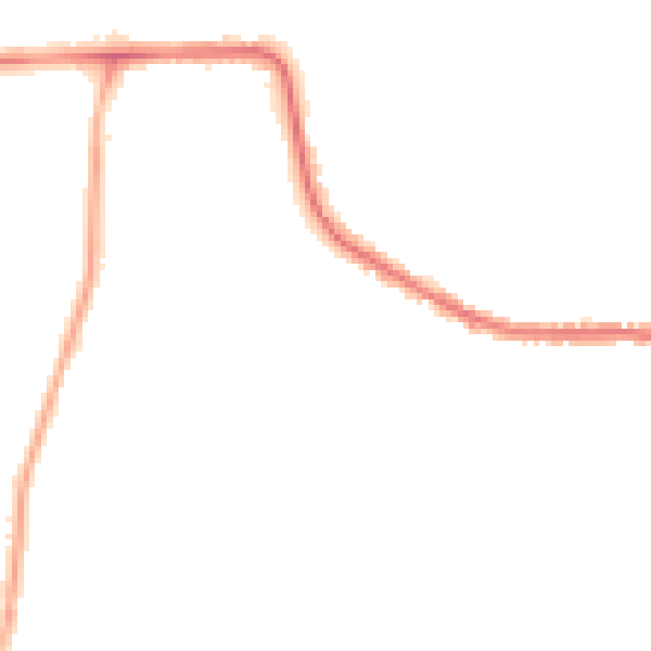 Night-time road noise heatmap for LU2 7JN