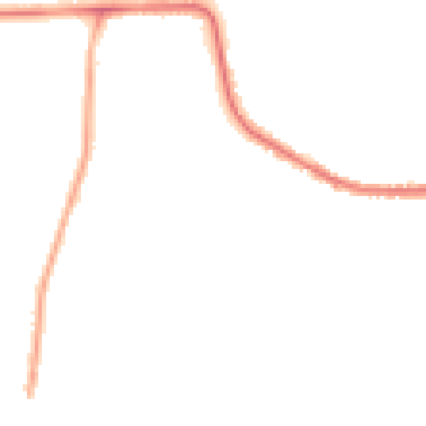 Night-time road noise heatmap for LU2 7JW