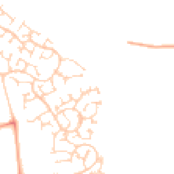 Daytime road noise heatmap for LU2 7NN