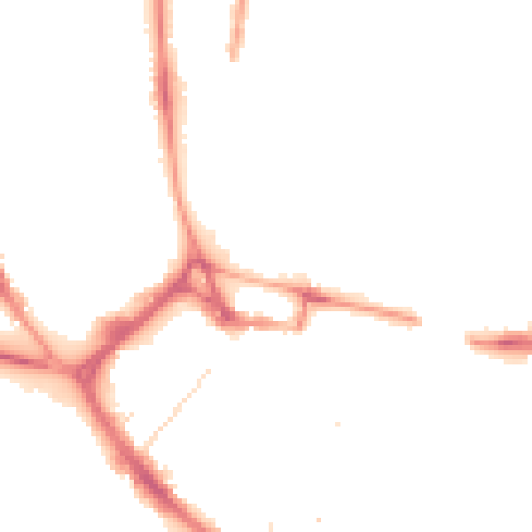 Night-time road noise heatmap for LU2 7NP