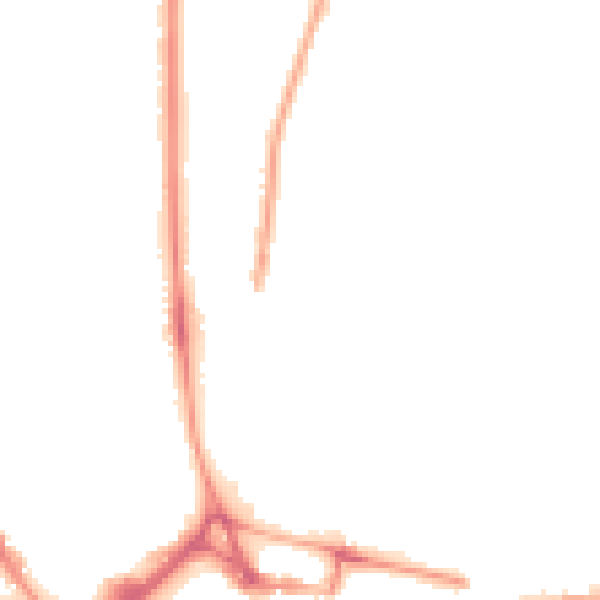 Night-time road noise heatmap for LU2 7PQ